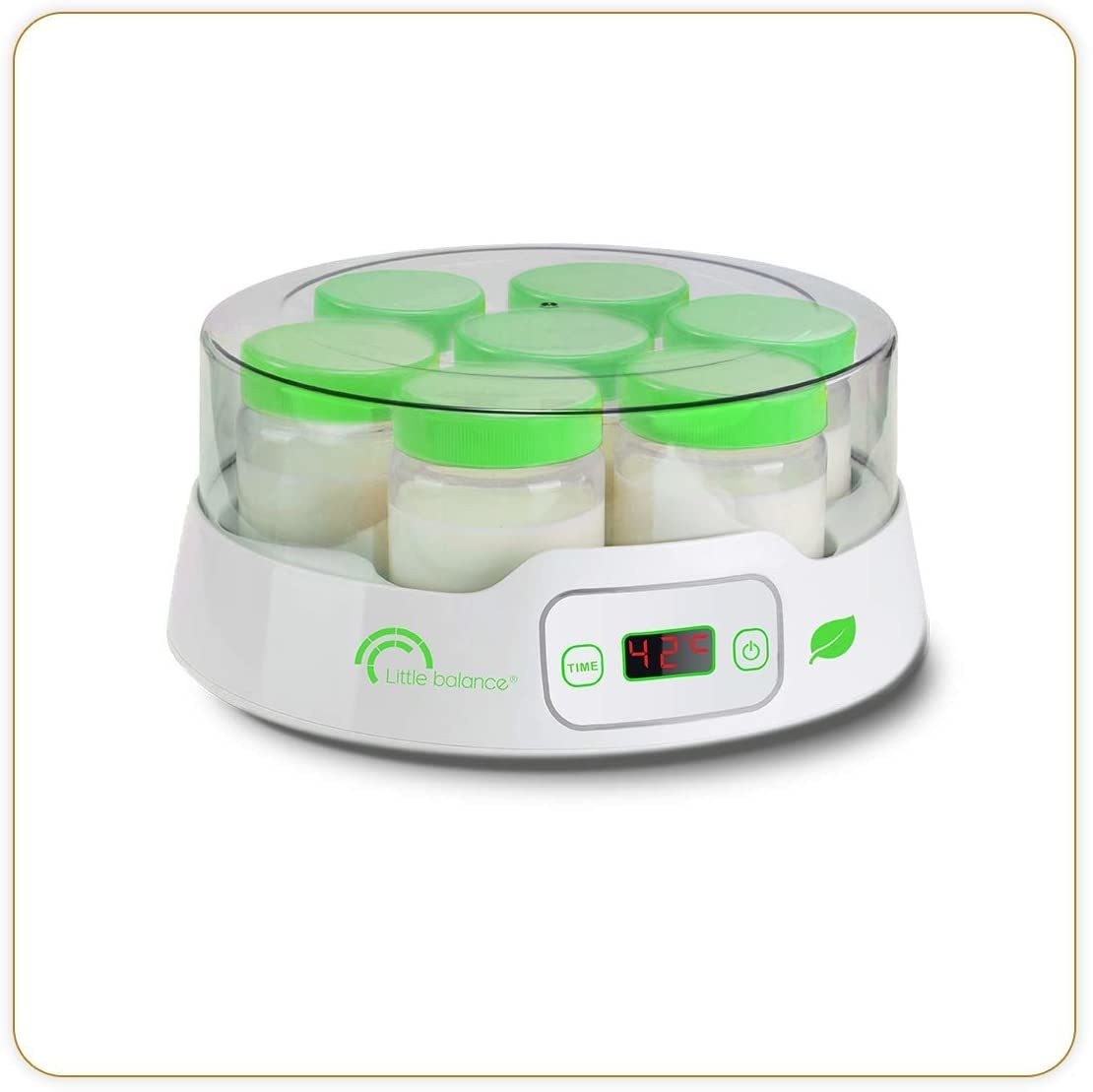YAOURTIERE DIGITALE 7 POTS LITTLE BALANCE + 7 POTS EN VERRE OFFERTS