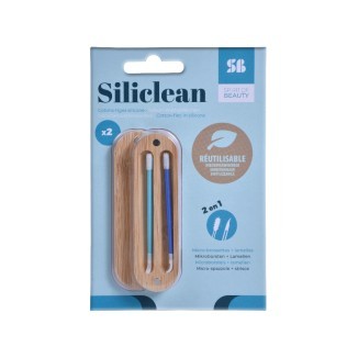 SET DE 2 COTON TIGES REUTILISABLES SILICLEAN