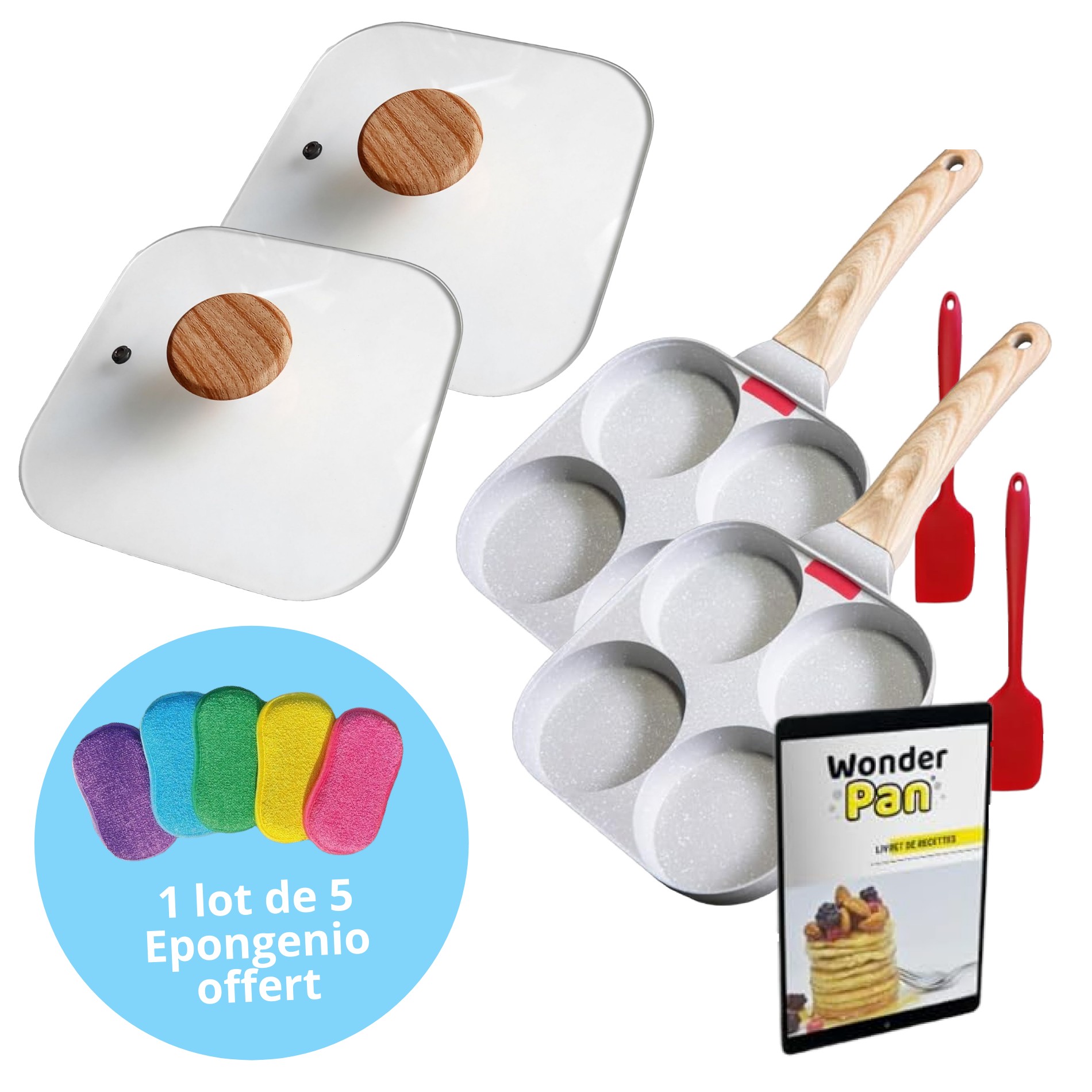 WONDERPAN XL SET COMPLET X 2 + EPONGENIO LOT DE 5