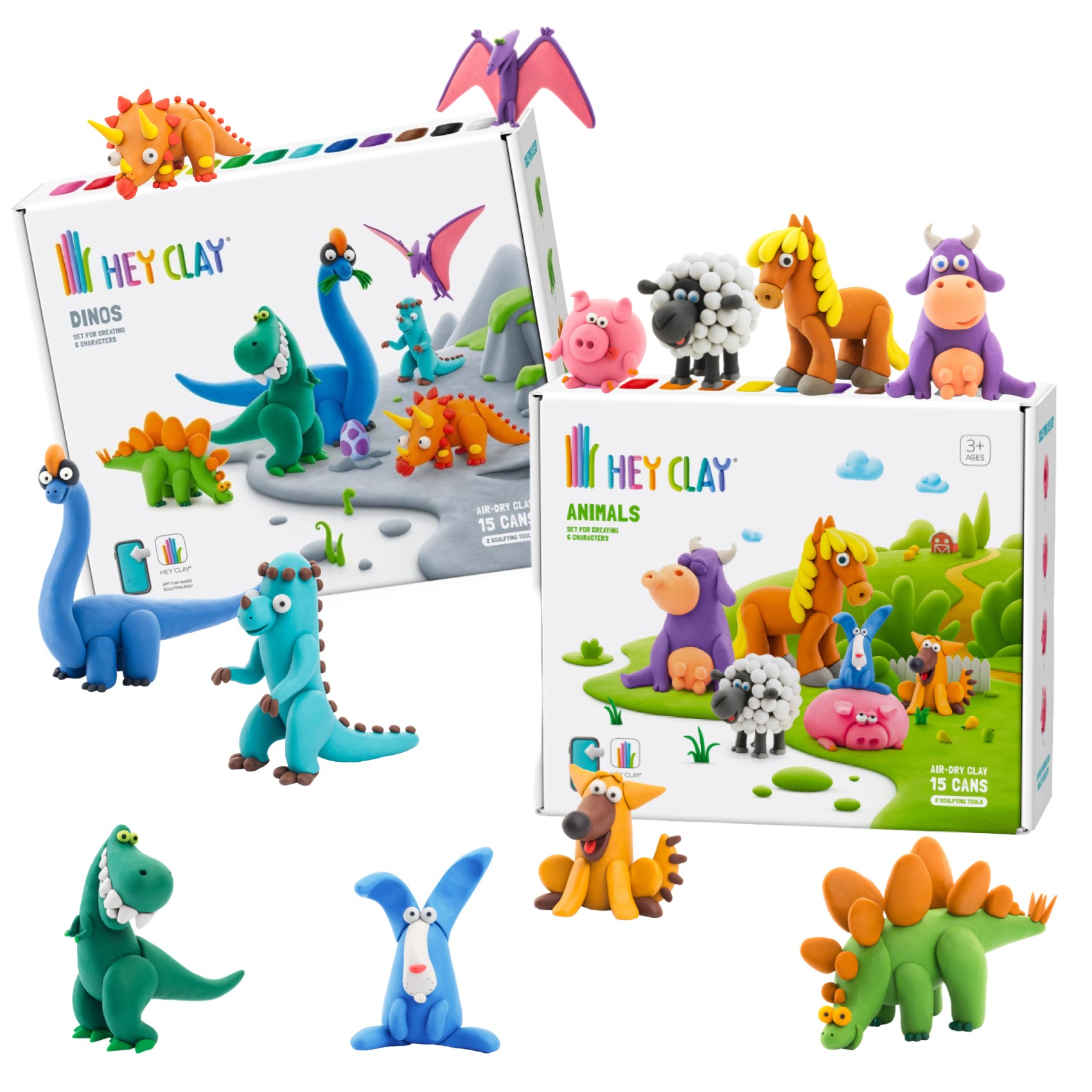 PATE A MODELER HEY CLAY® GRAND COFFRET DE 6