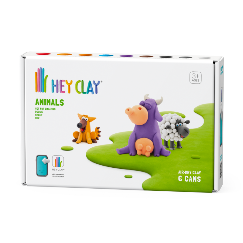 PATE A MODELER HEY CLAY® COFFRET MOYEN DE 3