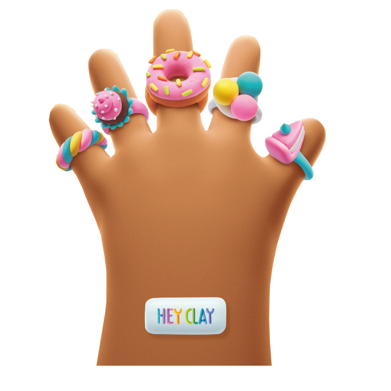 PATE A MODELER HEY CLAY® COFFRET BAGUES