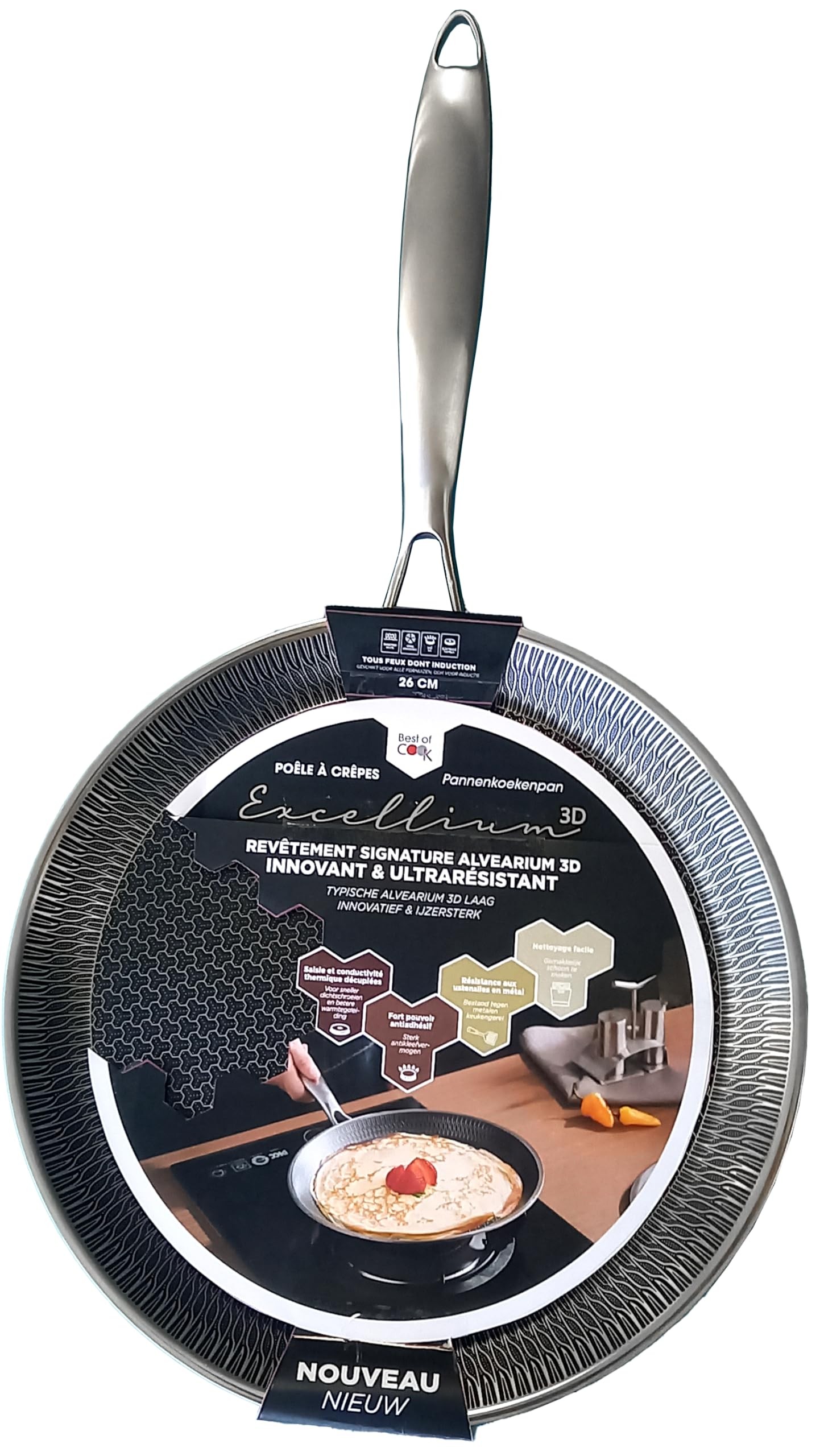 POELE A CREPES EXCELLIUM DIAM.26 CM