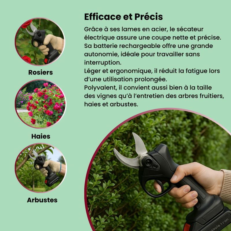 SECATEUR ELECTRIQUE SANS FIL