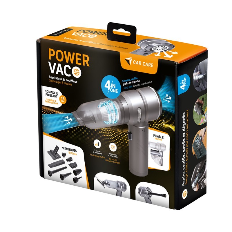 ASPIRATEUR SOUFFLEUR 4 EN 1 POWERVAC