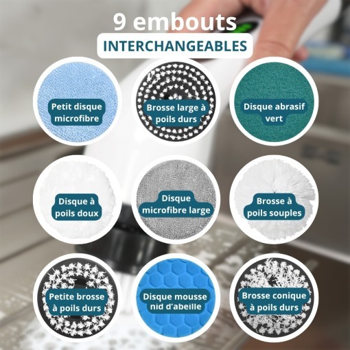 CLEANPRO BROSSE ELECTRIQUE 9 EN 1