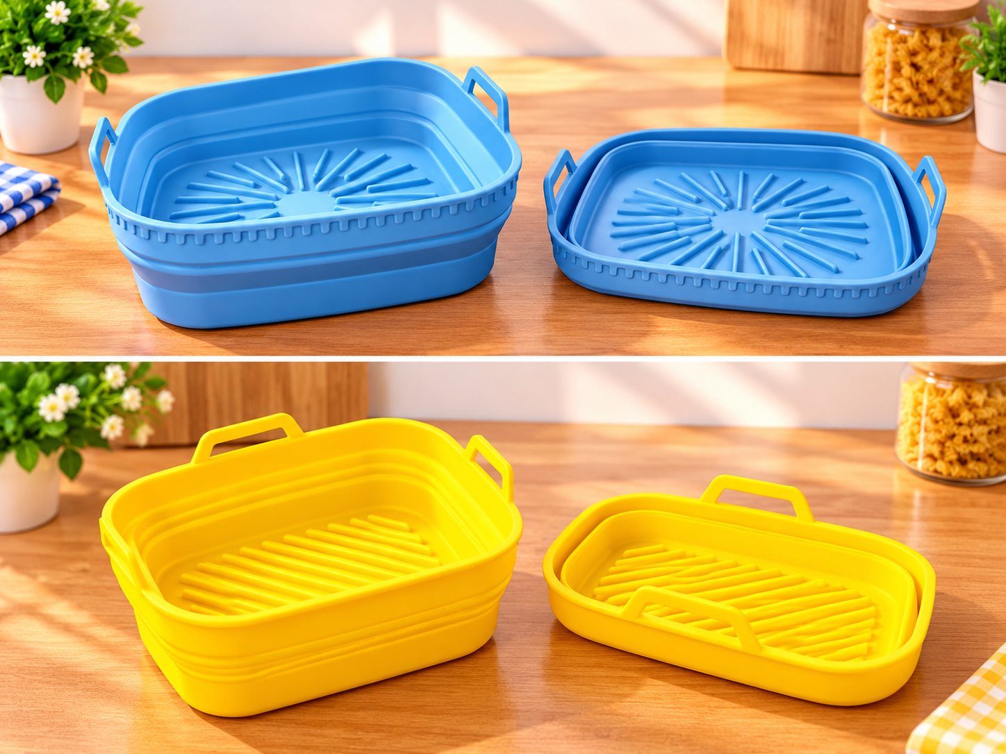 FLEXICOOK MOULES SILICONES POUR AIR FRYER LOT DE 2